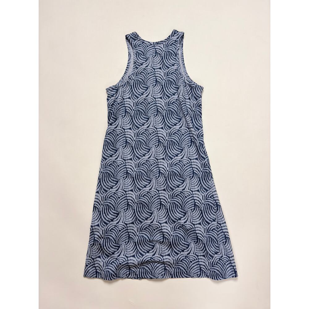 Haven Well Within Organic Cotton Blue White Abstract Print Swing Dress Coastal - Picture 10 of 14
